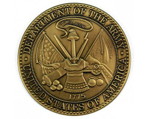 US Army Brass Medallion - 2.5 Inch Diameter
