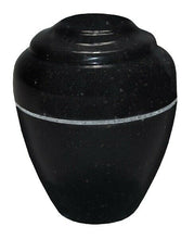 Load image into Gallery viewer, Small/Keepsake 18 Cubic Inch Black Vase Cultured Granite Cremation Urn for Ashes
