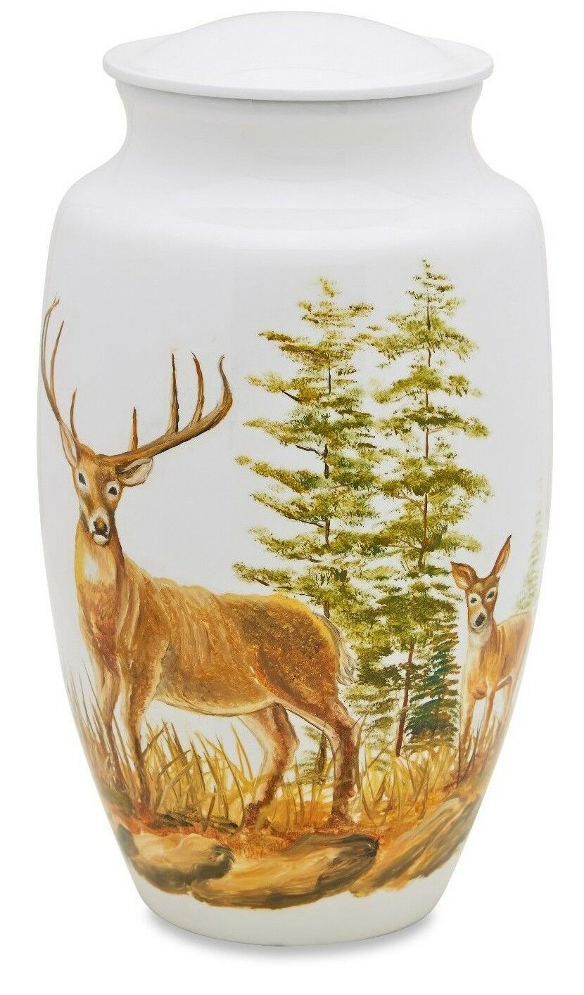 Two Deer 210 Cubic Inches Large/Adult Funeral Cremation Urn for  Ashes