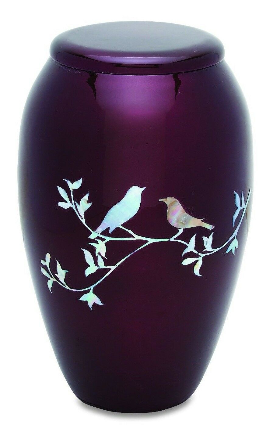 Purple Doves 210 Cubic Inches Large/Adult Funeral Cremation Urn for Ashes