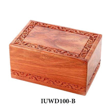 Load image into Gallery viewer, Large/Adult 200 Cubic Inch Rosewood Tree Border Funeral Cremation Urn for Ashes
