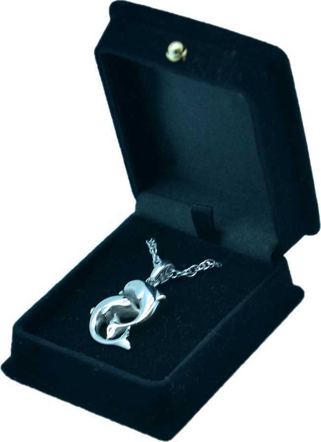 Silver Dolphin Pendant Urn w/20