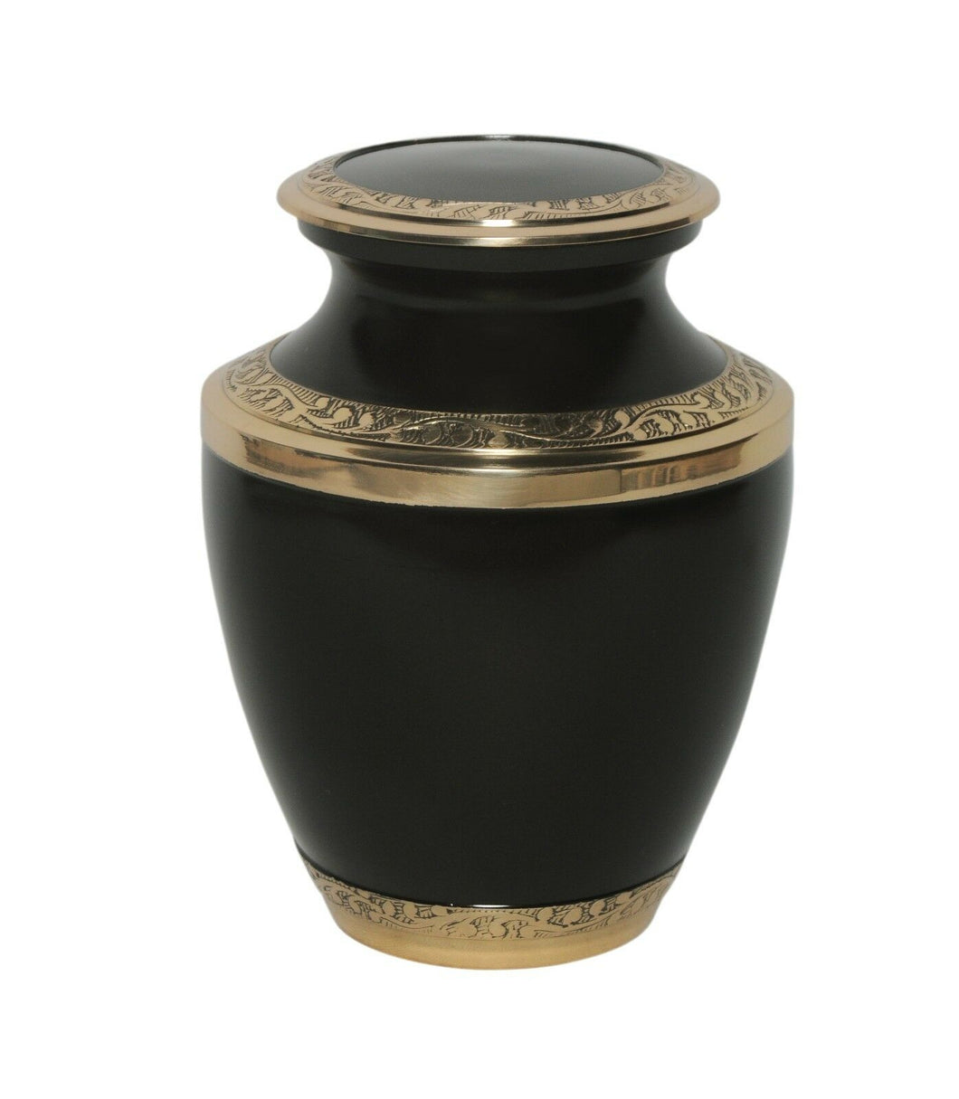 Small/Keepsake 90 Cubic Inches Mocha Brown Brass Funeral Cremation Urn for Ashes