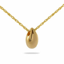 Load image into Gallery viewer, 14K Solid Gold Teardrop Pendant/Necklace Funeral Cremation Urn for Ashes
