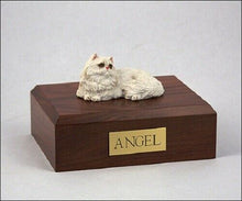Load image into Gallery viewer, Persian White Cat Figurine Pet Cremation Urn Available 3 Diff. Colors/ 4 Sizes
