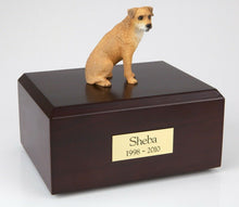 Load image into Gallery viewer, Border Terrier Pet Funeral Cremation Urn Avail in 3 Different Colors &amp; 4 Sizes
