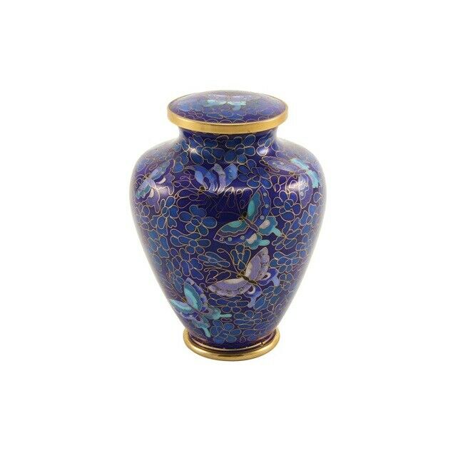 Small/Keepsake 40 Cubic Inch Nouveau Butterfly Funeral Cremation Urn for Ashes
