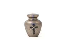 Load image into Gallery viewer, Brass 6 Keepsake Set, Funeral Cremation Ash Urns,5 Cubic Inches Ea. Celtic Cross
