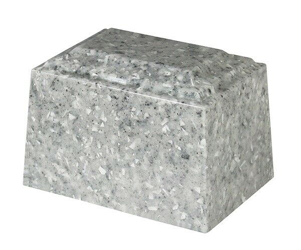 Small/Keepsake 2 Cubic Inch Gray Tuscany Cultured Granite Cremation Urn Ashes
