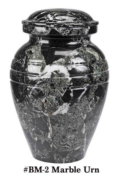 Adult Funeral Cremation Urn made from a block of Solid Black Marble, 205 Inches