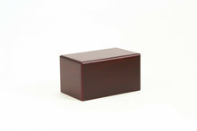 Load image into Gallery viewer, Large Cherry Box Funeral Cremation Urn for Ashes, 200 Cubic Inches
