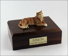 Load image into Gallery viewer, Tabby Orange Cat Figurine Pet Cremation Urn Available in 3 Diff Colors &amp; 4 Sizes
