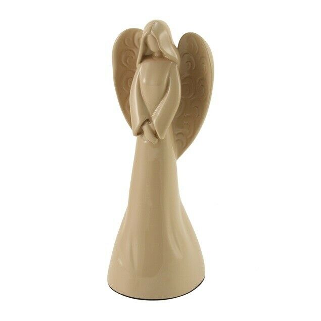 Small/Keepsake Angelina, Blush Resin Angel Funeral Cremation Urn For Ashes