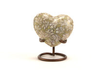 Load image into Gallery viewer, Cloisonne Heart Keepsake Funeral Cremation Urn for Ashes, 3 Cubic Inches
