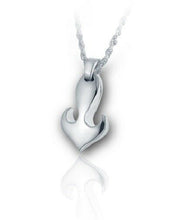 Load image into Gallery viewer, Sterling Silver Heart Anchor Funeral Cremation Urn Pendant for Ashes w/Chain
