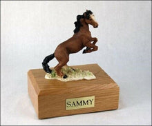 Load image into Gallery viewer, Horse Mustang Brown Figurine Funeral Cremation Urn Avail. 3 Dif Colors &amp; 4 Sizes
