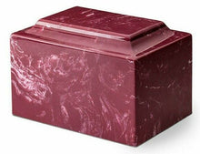 Load image into Gallery viewer, Classic Marble Red 100 Cubic Inches Funeral Cremation Urn For Ashes TSA Approved
