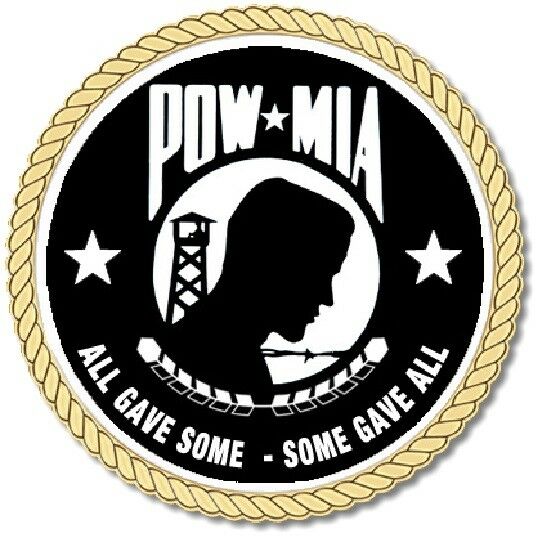 POW - MIA Medallion for Box Cremation Urn/Flag Case - 4 Inch Diameter