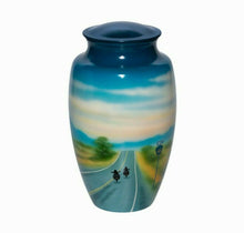 Load image into Gallery viewer, Route 66 Motorcycle 220 Cubic Inches Large/Adult Funeral Cremation Urn for Ashes
