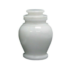 Load image into Gallery viewer, Small/Keepsake 15 Cubic Inch Serenity Antique White Marble Funeral Cremation Urn
