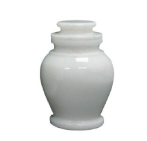 Small/Keepsake 15 Cubic Inch Serenity Antique White Marble Funeral Cremation Urn