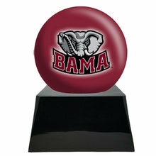 Load image into Gallery viewer, Large/Adult 200 Cubic Inch Alabama Crimson Tide Metal Ball on Cremation Urn Base
