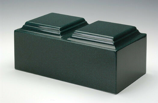 Classic Green Granite Companion Cremation Urn, 420 Cubic Inches, TSA Approved