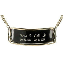 Load image into Gallery viewer, Personalized Polished Brass Name-Plate Medallion for Adult Size Cremation Urns
