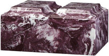Load image into Gallery viewer, XLarge 450 Cubic Inch Merlot Tuscany Companion Cultured Marble Cremation Urn

