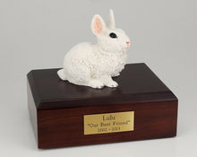 Load image into Gallery viewer, Rabbit White Figurine Pet Cremation Urn Available in 3 Different Colors &amp; 4 Size
