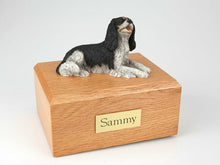 Load image into Gallery viewer, King Charles Spaniel Black Pet Cremation Urn Available 3 Diff. Colors &amp; 4 Sizes

