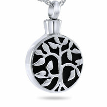 Load image into Gallery viewer, Ancestral Tree Stainless Steel Pendant/Necklace Funeral Cremation Urn for Ashes
