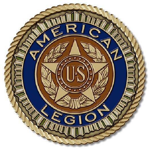 American Legion Medallion for Box Cremation Urn/Flag Case - 4 Inch Diameter