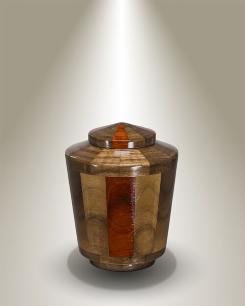 Trinity Keepsake Wood Funeral Cremation Urn, 14 Cubic Inches