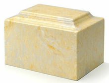 Load image into Gallery viewer, Small/Keepsake Marble Gold Funeral Cremation Urn, 5 Cubic Inches TSA Approved
