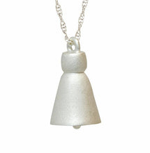 Load image into Gallery viewer, Brass &amp; Sterling Silver Tiny Bell Pendant/Necklace Cremation Urn for Ashes
