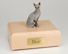 Load image into Gallery viewer, Cornish Rex Blue Cat Figurine Pet Cremation Urn Available 3 Diff Colors 4 Sizes
