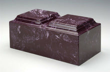 Load image into Gallery viewer, Classic Marble Merlot Companion Cremation Urn, 420 Cubic Inches, TSA Approved

