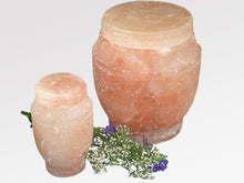 Load image into Gallery viewer, Biodegradable, Eco-Friendly Salt Adult Funeral Cremation Urn, 220 Cubic Inches
