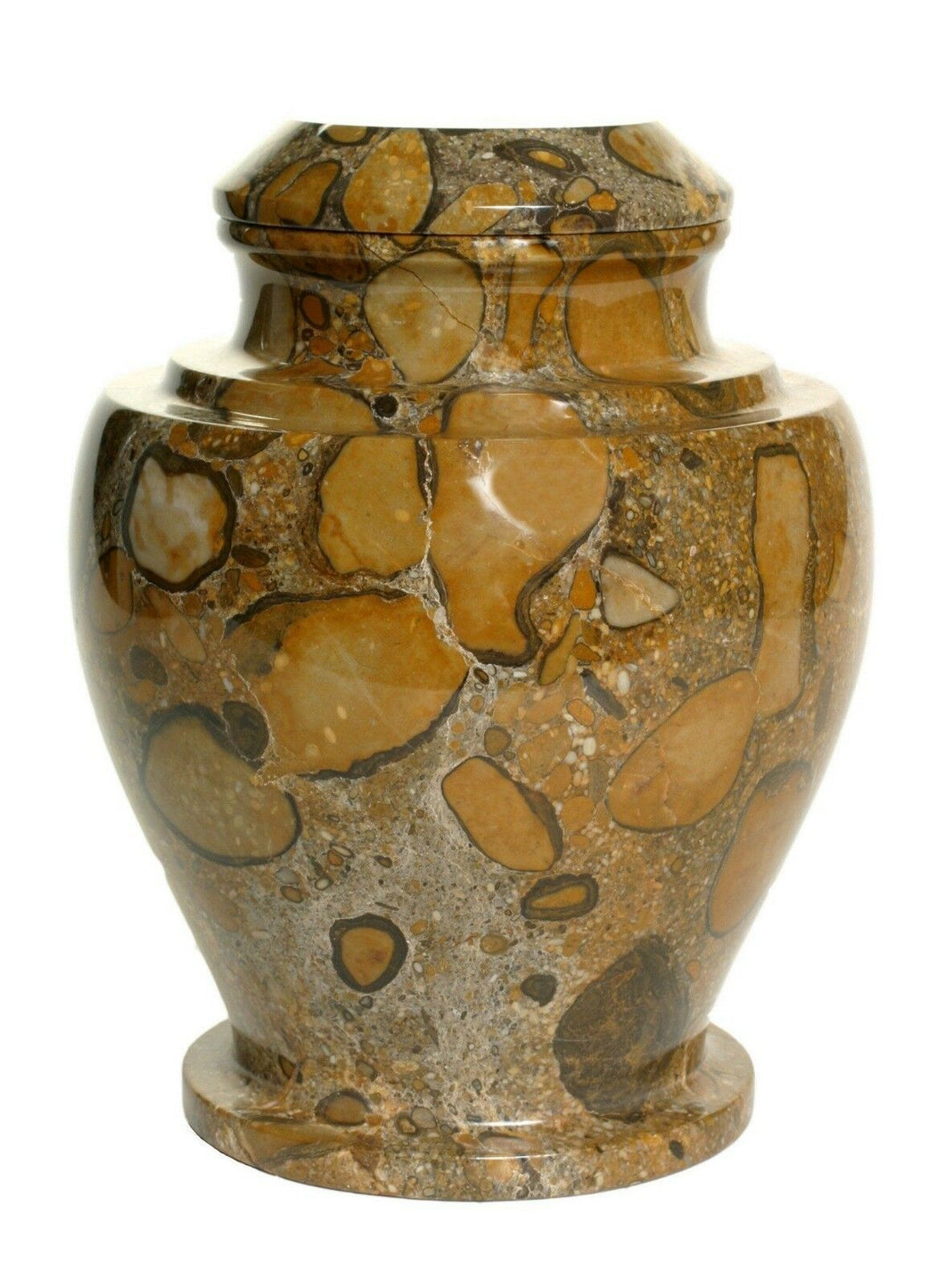 Carpel Pebble Stone Marble Adult Funeral Cremation Urn, 220 Cubic Inches