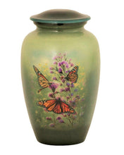 Load image into Gallery viewer, Butterfly Theme Stationery Box Set &amp; 200 Cubic Inch Funeral Cremation Urn
