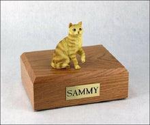 Load image into Gallery viewer, Tabby Red Cat Figurine Pet Cremation Urn Available in 3 Diff. Colors &amp; 4 Sizes
