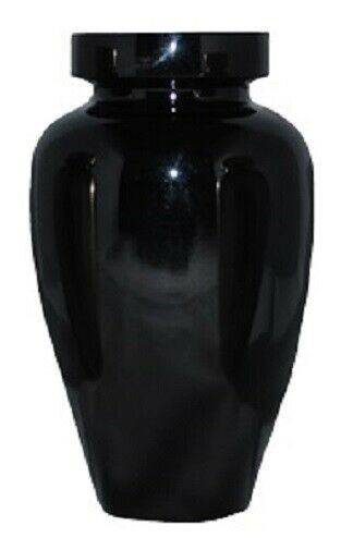 Small/Keepsake 38 Cubic Inch Black Spartan Funeral Cremation Urn