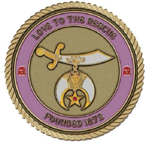 Shriners Medallion for Box Cremation Urn/Flag Case - 2 Inch Diameter