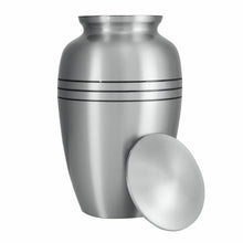 Load image into Gallery viewer, Large/Adult 228 Cubic Ins Classic Pewter Brass Funeral Cremation Urn for Ashes

