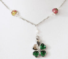 Load image into Gallery viewer, Stainless Steel Shamrock Pendant/Necklace Cremation Urn for Ashes &amp; Flowers
