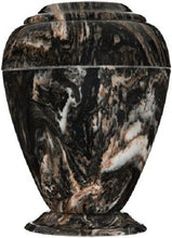 Load image into Gallery viewer, Large 235 Cubic Inch Georgian Vase Mission Black Cultured Marble Cremation Urn

