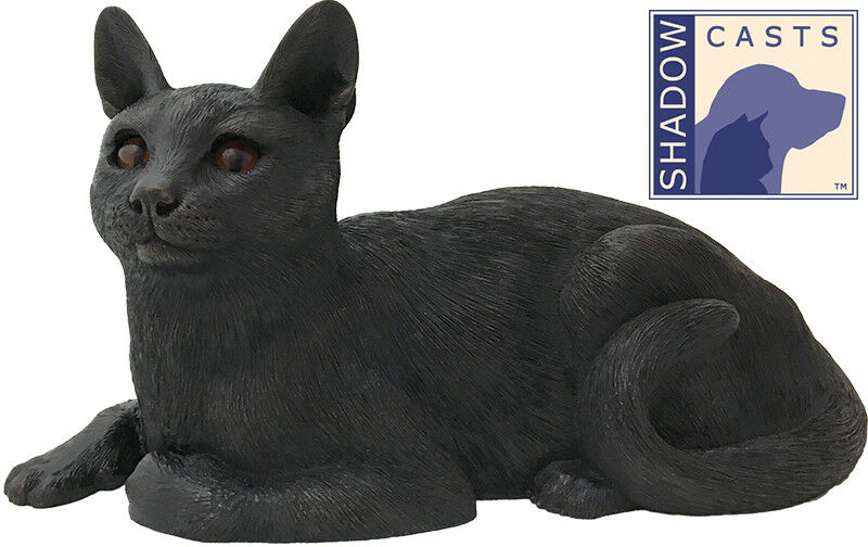 Small/Keepsake 48 Cubic Ins Shorthair Cat ShadowCasts Bronze Urn for Ashes