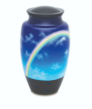 Load image into Gallery viewer, Large/Adult 220 Cubic Inches Rainbow Aluminum Funeral Cremation Urn for Ashes
