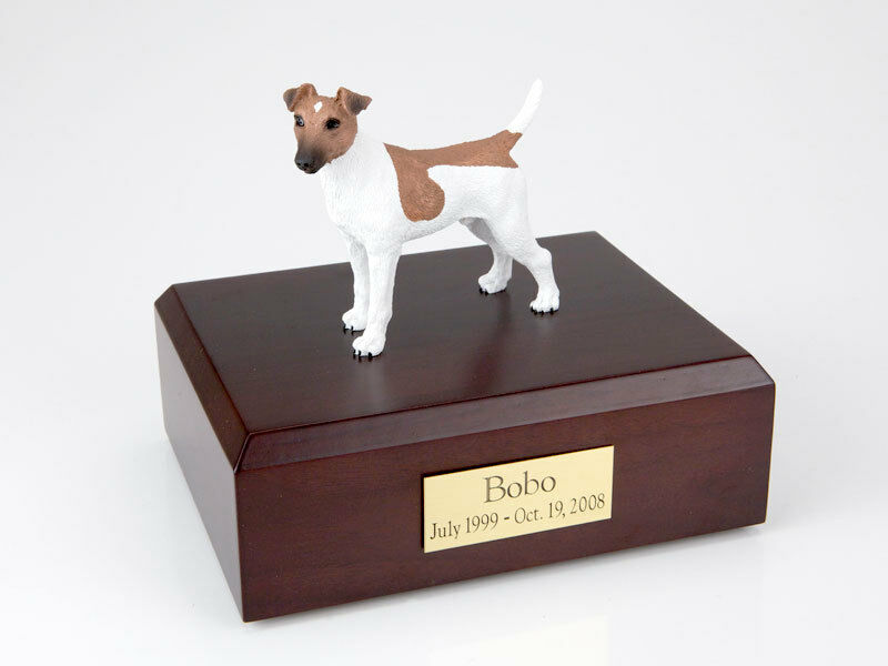 Fox Terrier Pet Funeral Cremation Urn Available in 3 Different Colors & 4 Sizes